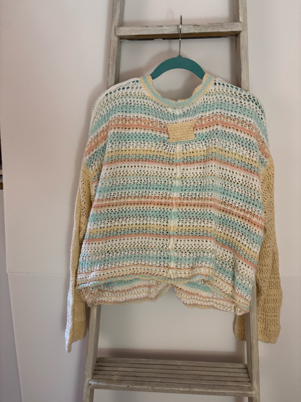 Women’s L crochet summer Cardigan boutique, beachy, costal grandma, cottagecore - Picture 10 of 16